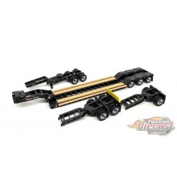 XL 120 Low-Profile HDG Lowboy Trailer with 2 Boosters  and Jeep - Black -  Diecast Master  1/50 - 91032