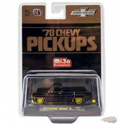 CHASE CAR Camion Chevrolet Silverado 30 1978 - Noir semi-brillant - Mijo Exclusives - M2 Machine - 1:64 - 31500-MJS75GR