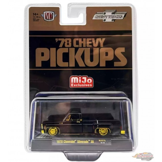 CHASE CAR 1978 Chevrolet Silverado 30 Truck - Semi Gloss Black - Mijo Exclusives - M2 Machine - 1:64 - 31500-MJS75GR