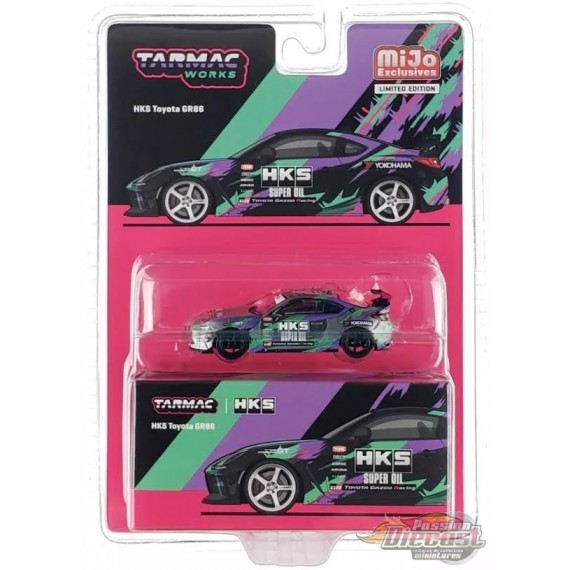 CHASE CAR HKS Toyota GR86 - Black - Tarmac Works - 1/64 - T64G-038-BKGR