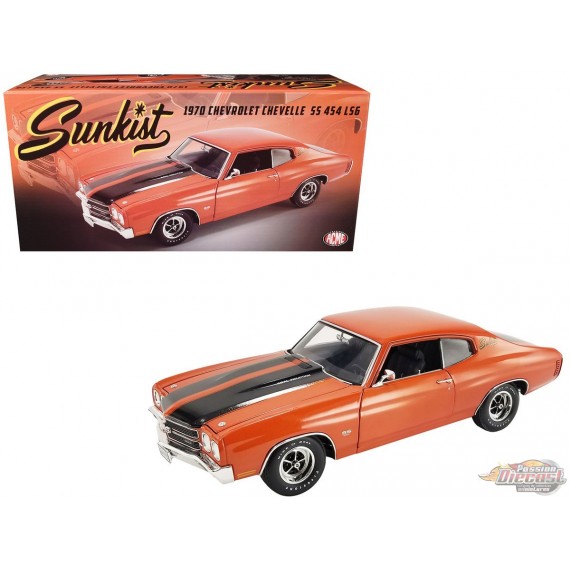 Sunkist - Chevrolet Chevelle SS 454 1970 en orange & bandes noires limitée à 600 exemplaires - ACME - 1/18 - A1805528