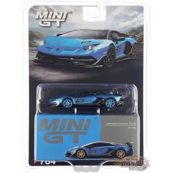 CHASE CAR Lamborghini Aventador SVJ 63 Blu Aegir - Mini GT - 1:64 - MGT00784GR Passion Diecast