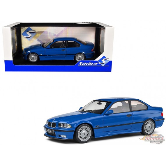 BMW E36 M3 Coupé - Santorin Blue - 1996 - Solido - 1/18 - S1803912 - Passion Diecast 