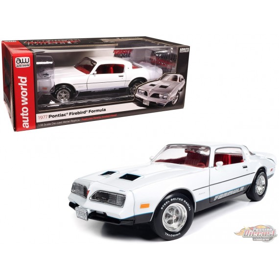 1977 Pontiac Firebird Formula in Cameo White - Auto World / American Muscle 1/18 -  AMM1318 Passion Diecast