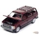 Dodge Caravan 1985 en rouge cramoisi avec côtés inférieurs noirs - Auto World - 1/64 - AWSP167 B