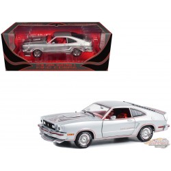 1978 Ford Mustang II King Cobra in Silver Metallic with Red and Black Stripes - 1/18  Greenlight - 13670 Passion Diecast