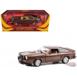 1978 Ford Mustang II King Cobra in Dark Brown Metallic with Orange and Gold Stripes - 1/18  Greenlight - 13669