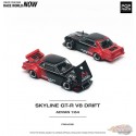 (Preorder) SKYLINE GT-R V8 DRIFT (HAKOSUKA) ADVAN - Pop Race 1:64 - PR640081