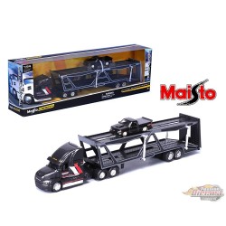 Mack Anthem & 1993 Chevrolet 454 SS Pickup - Noir - ​​Design Transporters - Maisto 1/64 - 11454 BK