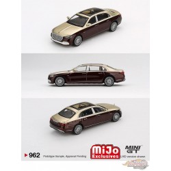 Mercedes-Maybach S680 Or / Rouge foncé métallisé - Mini GT - 1:64 - MGT00962 Passion Diecast