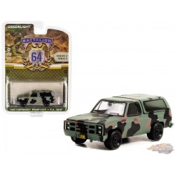 U.S. Army - 1985 Chevrolet M1009 CUCV in Camouflage - Battalion 64 Series 2 -1/64 Greenlight - 61020 E