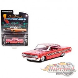 1963 Chevrolet Impala Lowrider - en Gypsy Rose - California Lowriders Series 1 - 1/64 Greenlight - 63010 A