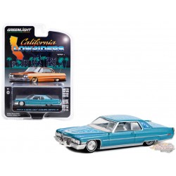 1972 Cadillac Coupe deVille in Custom Light Blue - California Lowriders Series 2 -1/64 Greenlight - 63030 E