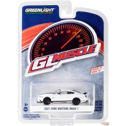 2021 Ford Mustang Mach 1 - Oxford White - GL Muscle Series 25 - 1-64 Greenlight - 13300 F - Passion Diecast