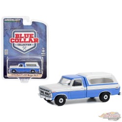 1975 Ford F-100 Ranger XLT Pickup avec Camper - Blue Collar Collection Series 12 -1/64 Greenlight - 35260 B Passion Diecast