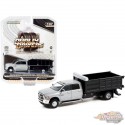 (Web Only ) 2018 Ram 3500 Dually Landscaper Dump Truck in Bright Silver Metallic - Dually Drivers 8 - Greenlight 1-64 - 46080 E