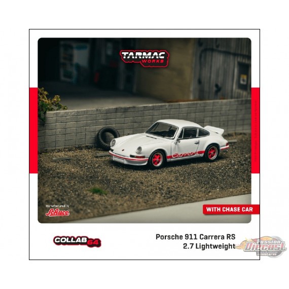 Porsche 911 Carrera RS 2.7 Lightweight - Blanc/Rouge - Tarmac Works - 1/64 - T64S-023-WR Passion Diecast