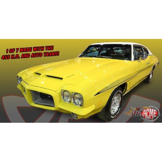 1972 Pontiac GTO LeMans in Monarch Yellow Limited Edition - Estimated Production 500 Pieces - ACME - 1/18 - A1801227