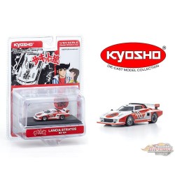 (Preorder) Circuit Wolf Lancia Stratos GR.5 - Blanc et Rouge - Kyosho 1:64 - 07009B3