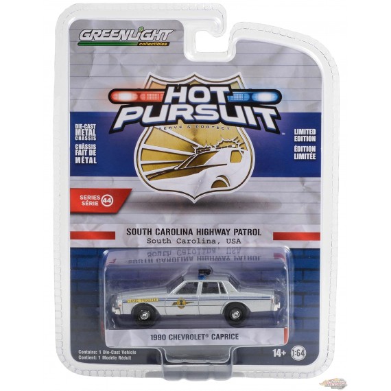 South Carolina Highway Patrol - 1990 Chevrolet Caprice - Hot Pursuit Series 44 - 1/64 Greenlight - 43020 B