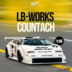 (Preorder) LB-Works Countach Blanc 2023 - 1/18 - GT SPIRIT - GT518