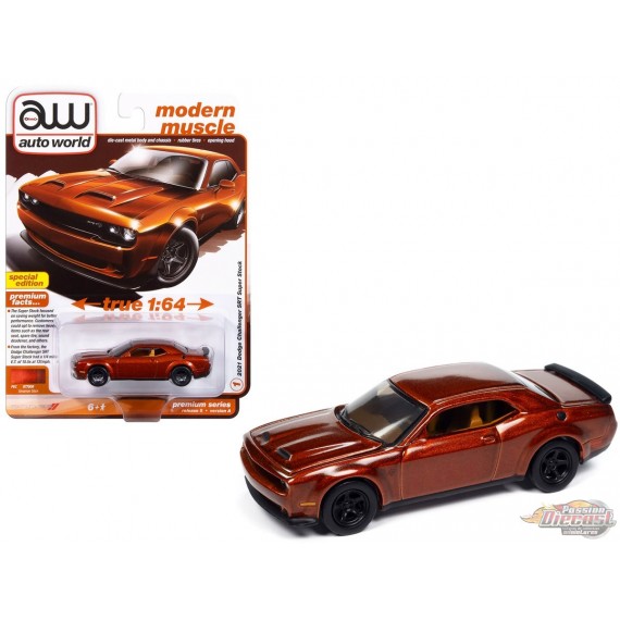 2021 Dodge Challenger SRT Super Stock in Sinamon Stick Metallic - Auto World - 1/64 - AWSP170 A