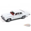 Pontiac GTO 1974 Mecum Auctions en blanc avec bande rouge, blanche et bleue - Johnny Lightning 1/64 - JLCT015 C