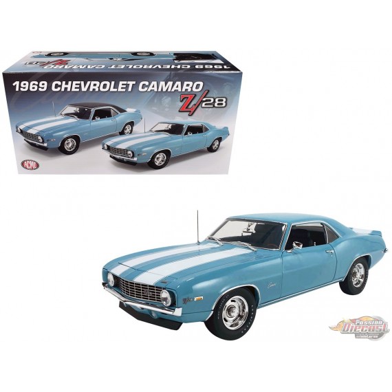 1969 Chevrolet Camaro Z/28 in Carolina Blue Limited Edition - Estimated Production 504 pcs - ACME - 1/18 - A1805732