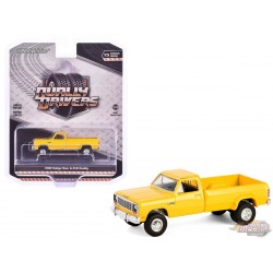 1982 Dodge Ram D350 Dually en jaune construction - Dually Drivers Series 15 - 1/64 Greenlight - 46150 B