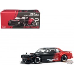 SKYLINE GT-R V8 DRIFT (HAKOSUKA) ADVAN - Pop Race 1:64 - PR640081 -  Passion Diecast 