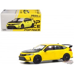 HONDA CIVIC FL5 TYPE-R JAUNE SOLEIL - Pop Race 1:64 - PR640062