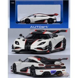 Koenigsegg One:1 (Blanc Galet/Carbone) - Autoart 1/64 - 20041 - Passion Diecast 