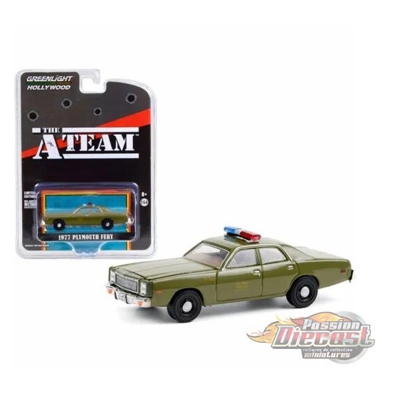 1977 Plymouth Fury U.S. Army Police  - The A-Team  - Greenlight 1/64 -  44865 A  Passion Diecast 