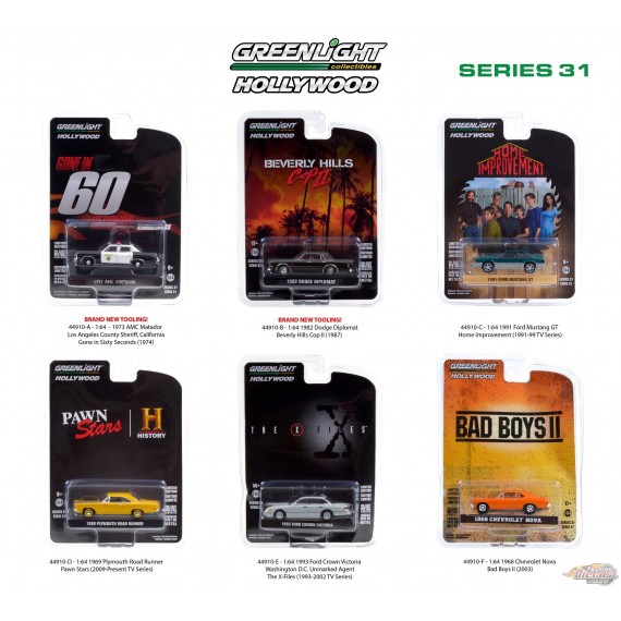 Hollywood Série 31 Assortment - 1/64 Geenlight - 44910