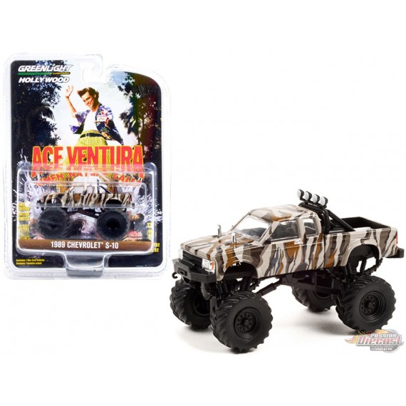 1989 Chevrolet S-10 Extended Cab Monster Truck - Ace Ventura 2 - Hollywood 32 - 1/64 Greenlight - 44920 E