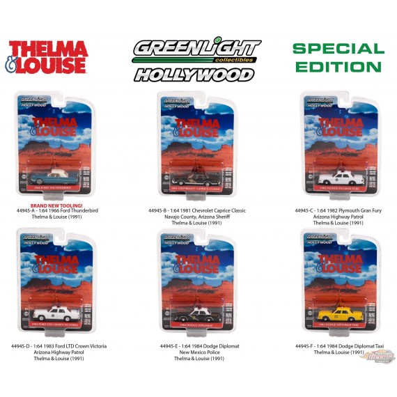 Hollywood Special Edition Thelma & Louise - Assortiment - 1/64 Greenlight - 44945 - Passion Diecast