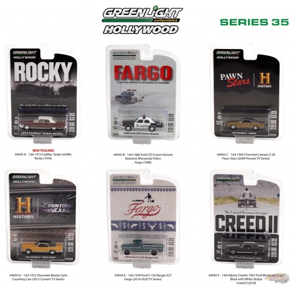 Hollywood Series 35 - Assortment - 1/64 Greenlight - 44950 Passion Diecast