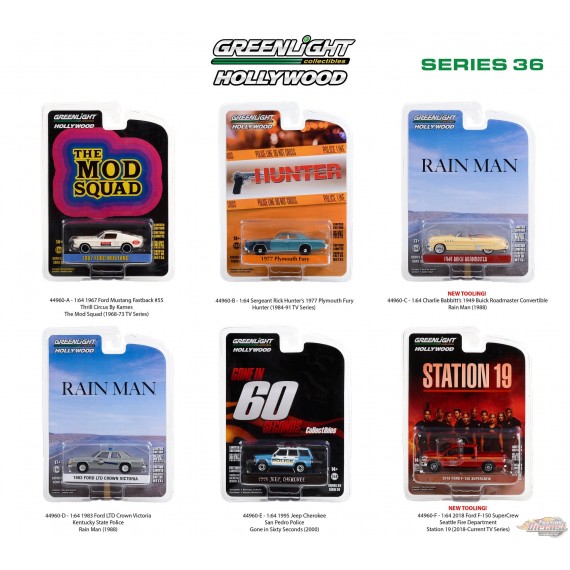 Hollywood Series 36 - Assortment - 1/64 Greenlight - 44960 - Passion Diecast