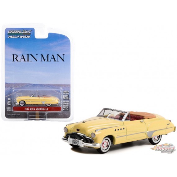 Charlie Babbitt's 1949 Buick Roadmaster Convertible - Rain Man (1988) - Hollywood Series 36 - 1/64 Greenlight - 44960 C