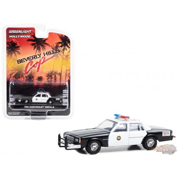 1981 Chevrolet Impala Beverly Hills Police - Beverly Hills Cop (1984) - Hollywood Series 39 -1/64 Greenlight - 44990 B