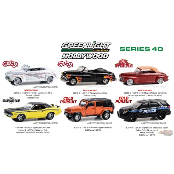 Hollywood Series 40 - Assortment - 1/64 Greenlight - 62010 Passion Diecast