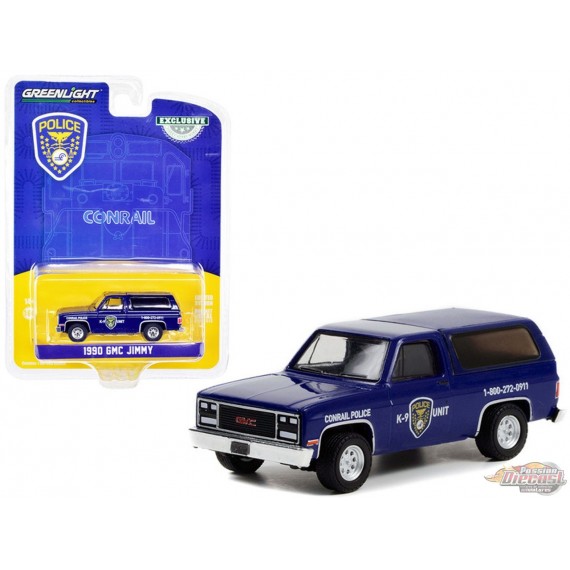Conrail (Consolidated Rail Corporation) Police K-9 Unit - 1990 GMC Jimmy - Hobby Exclusive - 1/64 Greenlight - 30332