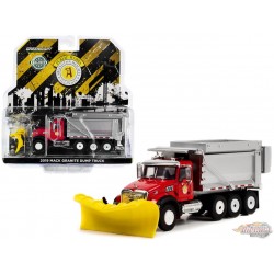 Illinois Public Works - 2019 Mack Dump Truck with Snow Plow and Salt Spreader - Hobby Exclusive - 1/64 Greenlight - 30336