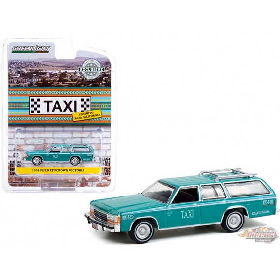 1991 Ford LTD Crown Victoria Wagon - Rosarito, Baja California, Mexico Taxi (Hobby Exclusive)  1/64 Greenlight 30225
