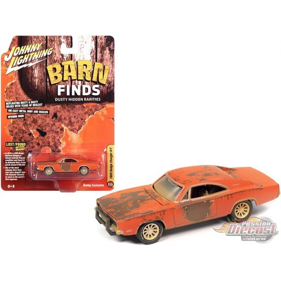 1969 Dodge Charger Weathered Orange - Hobby Exclusive - Johnny Lightning 1:64 - JLSP192