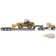 Caterpillar CT681 Day Cab Tractor with Lowboy Trailer and Cat 950G Wheel Loader - Diecast Master - 1/87 - 84418