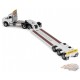 Kenworth T880 Daycab Tridem Tractor in White with Trail King TK120 HDG Lowboy Trailer - Diecast Master - 1/50 - 71139