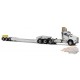 Tracteur Kenworth T880 Daycab Tridem blanc avec remorque surbaissée Trail King TK120 - Diecast Master - 1/50 - 71139