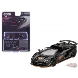 Lamborghini Aventador SVJ 63 Roadster Nero Aldebaran - Mini GT - 1:64 - MGT00803 Passion Diecast