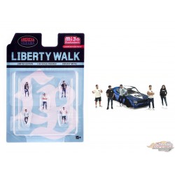 Figures Liberty Walk Team Set - 5-piece metal set - American Diorama - 1/64 - AD-2415